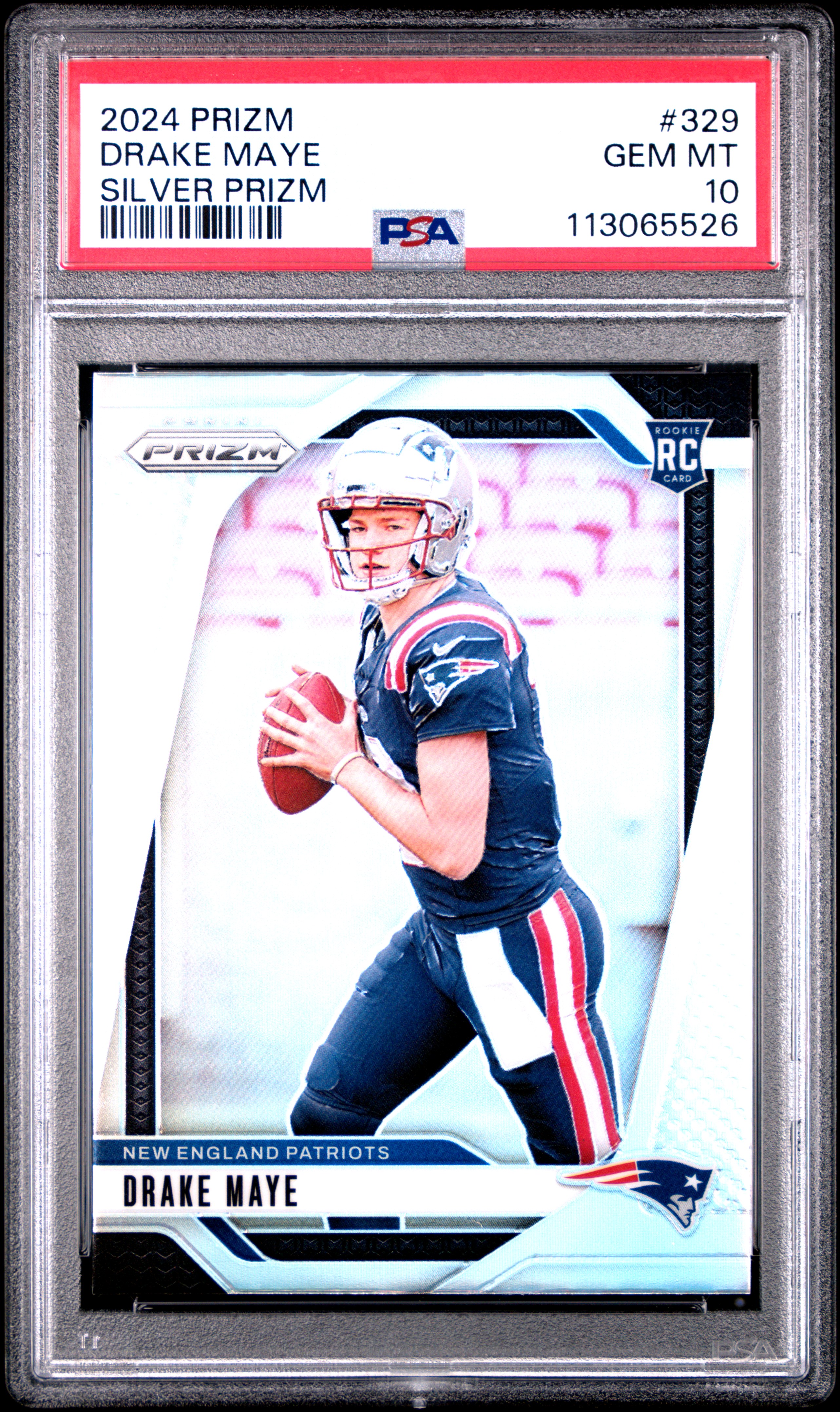 Drake Maye - Silver Prizm #329